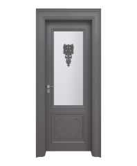 BY-5017V Porte intérieure Laqué Vitrée